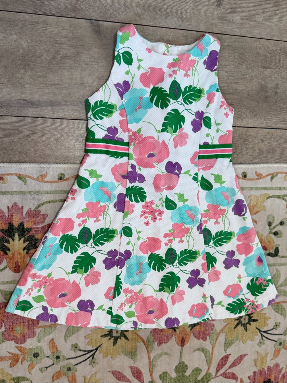 Janie and Jack California Summer Bright Florals Dress Girls Size 4